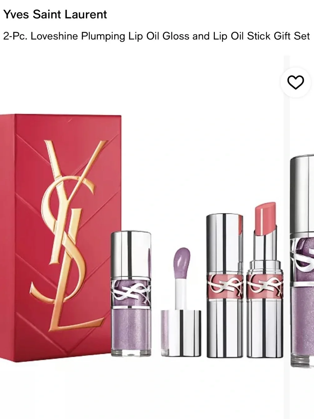 Yves Saint Laurent Dual Lip Colors — Violet Purple & Soft Pink
